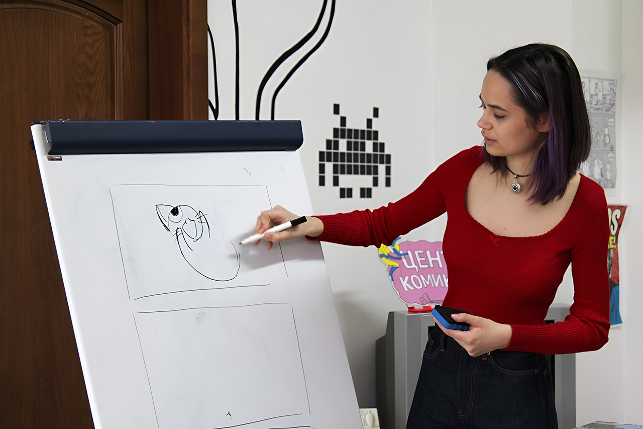 Рисуем героя японской манги – котёнка Чи